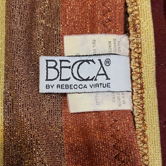 Becca Striped Brown/Gold Women's Skirt (M-L) & Bikini Bottoms Med (no top) - Picture 6 of 11